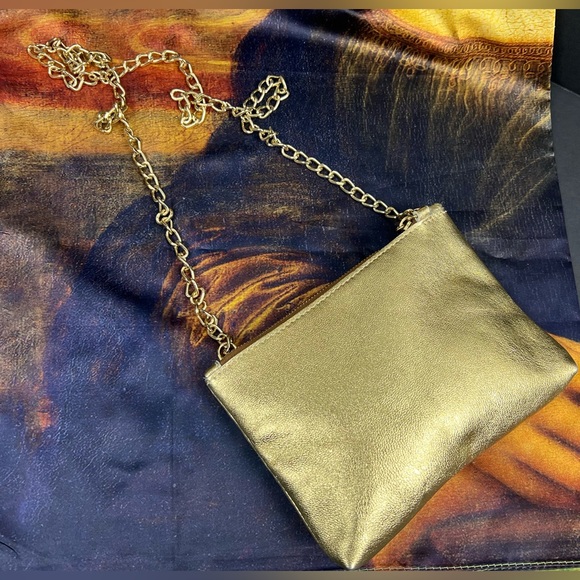 Vitoria Napoli Luxury Italian Designer Leather Mini Bag gold Shoulder Bag - Picture 1 of 6